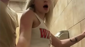 Bathroom Blonde Creampie Amateur Public 